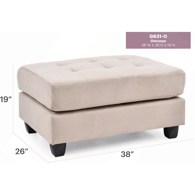 Repose-pieds Malone, Beige