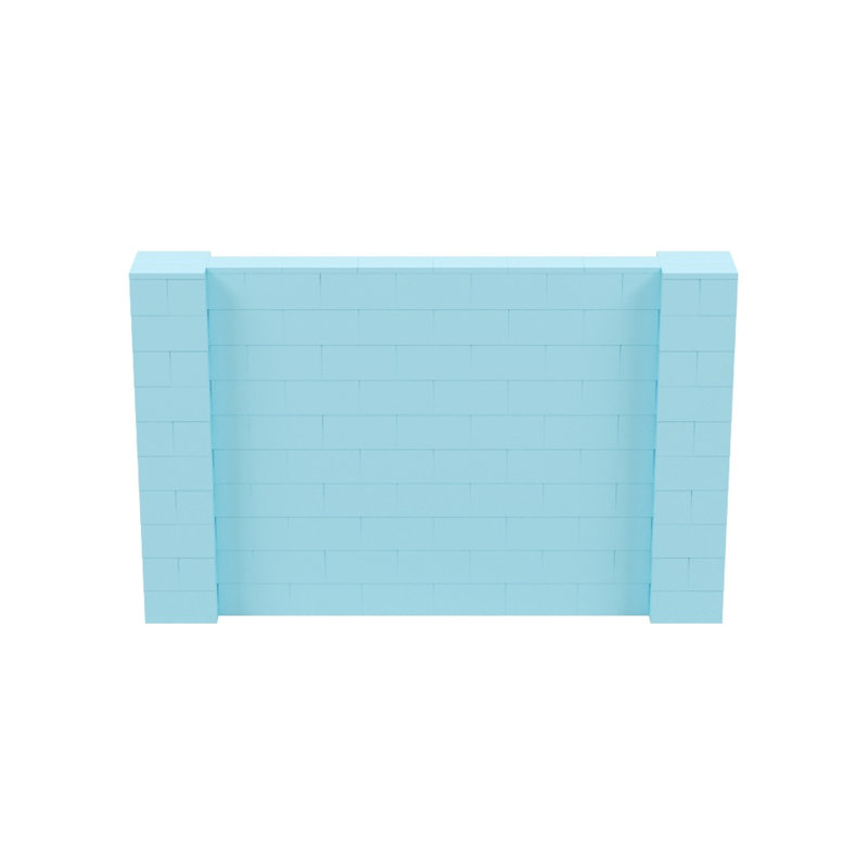 Ensemble mural de blocs géants 7 'T, H 60 po x l 96 po x P 12 po, Bleu clair