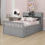 Platform Bed Frame With Storage Bookcases And Shelves,Four Drawers-114221920