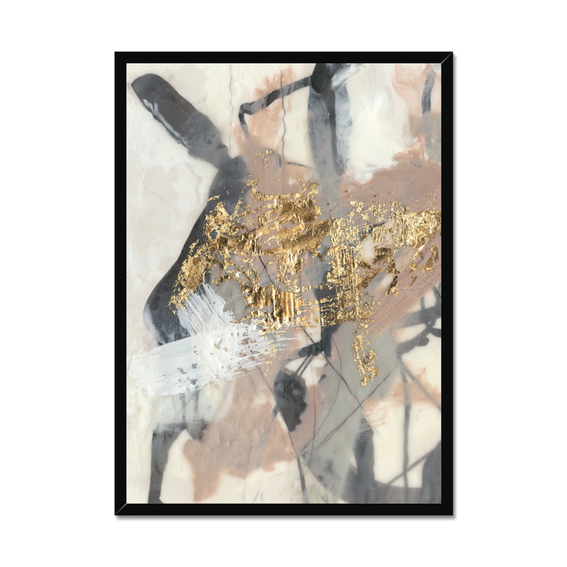 Golden Blush I by Jennifer Goldberger - Painting Print, Black Single Picture Framed Paper, 34cm H x 24cm W