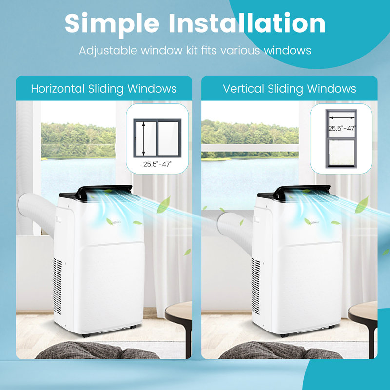 Climatiseur portatif 13 000 BTU avec chauffage et télécommande