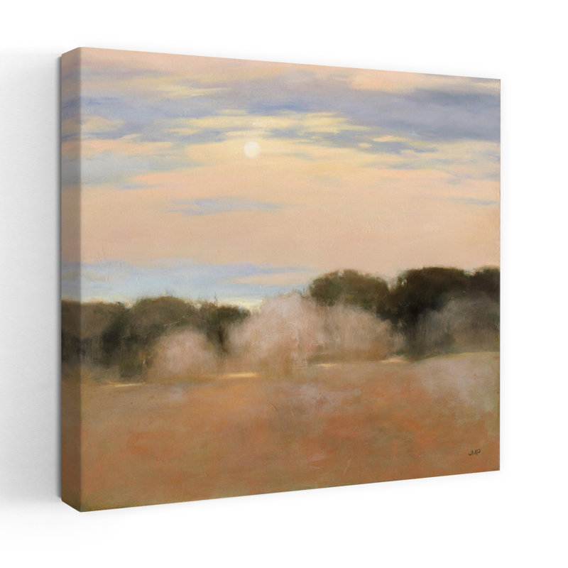 Art contemporain Sienna Fields I Moon Sq avec des nuages bruns, H 18 po x l 18 po