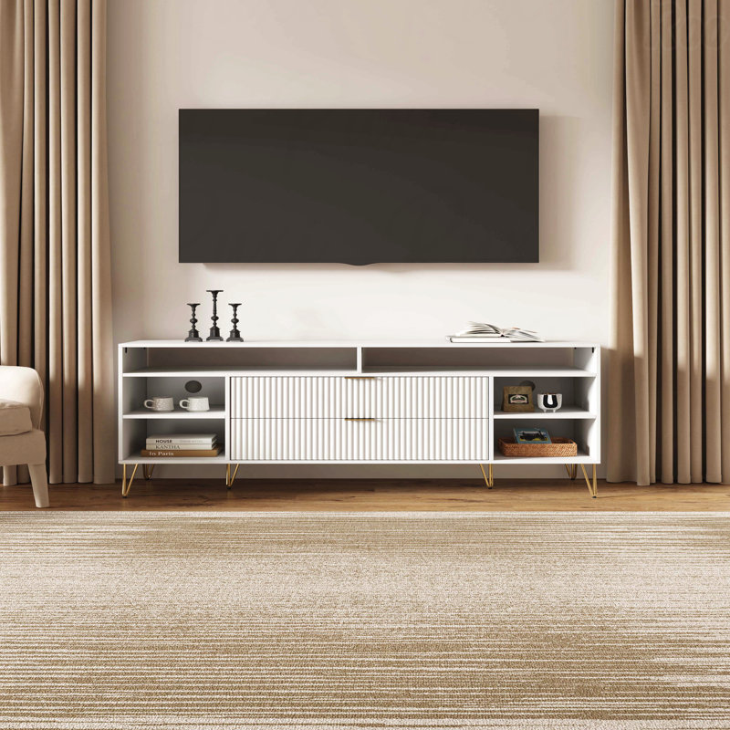 TV Stand, White, White