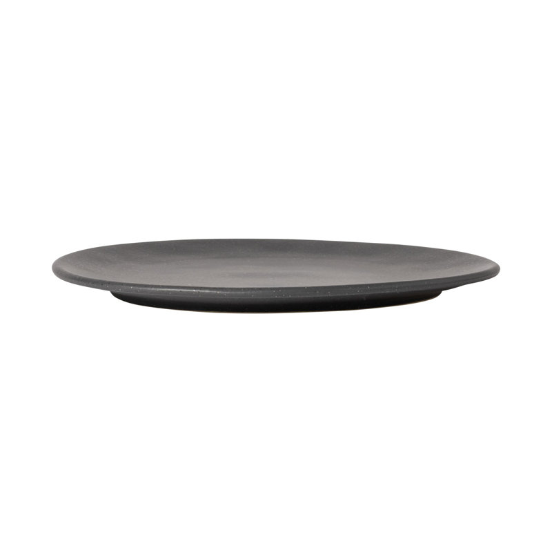 Roda Handmade Stoneware Dinner Plate, Black
