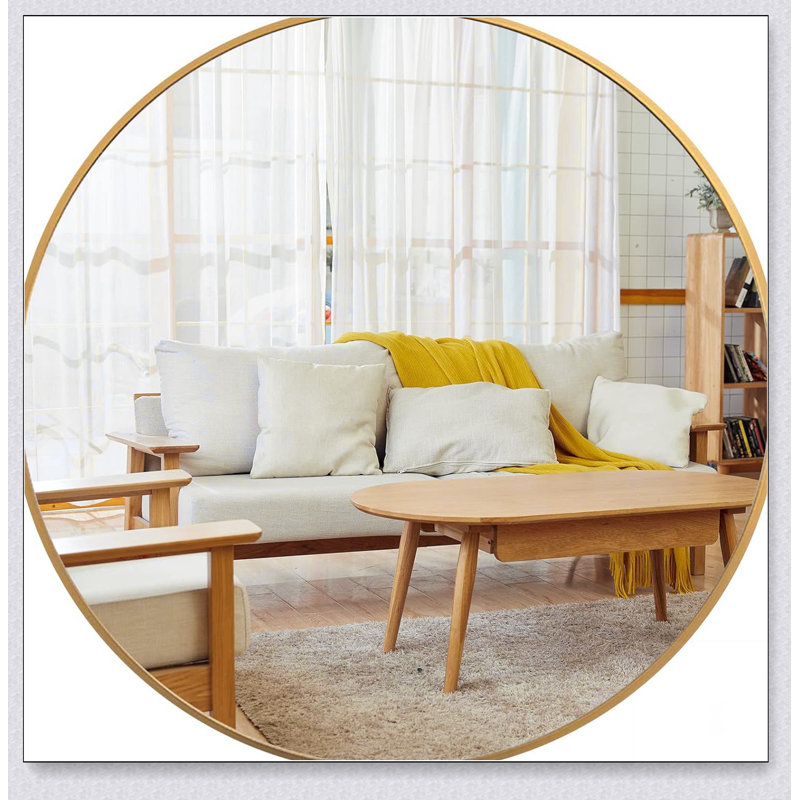 Miroir rond en métal