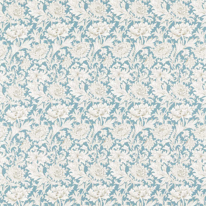 Chrysanthemum Toile Fabric, Slate