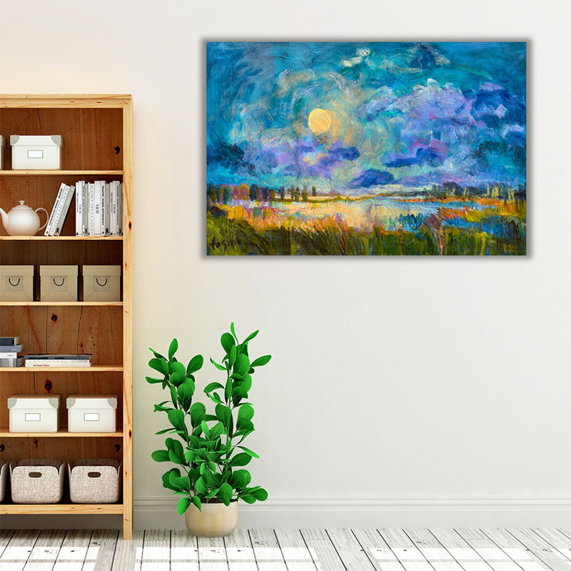 Moon Rising - reproduction d'art sur toile, H 24 po x l 36 po