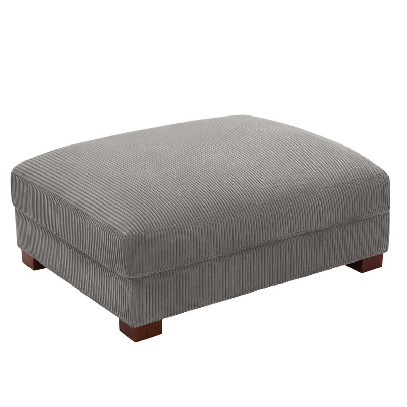 Maelina 110.5Cm Wide Rectangle Standard Ottoman, Light Grey