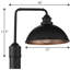 Tête de lanterne à 1 lumière H 13,43 po Minnewaukan-429696503