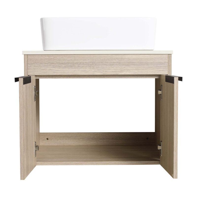 Ensemble de meuble-lavabo flottant avec lavabo en céramique Modern Design, 24"