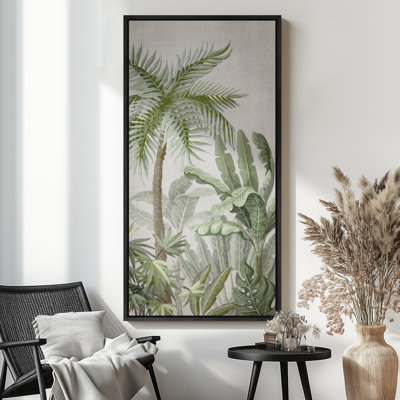 Vintage Pine Tree Drawing Classic Country Rustic Artwork - Extra Large Framed Wall Art Canvas Print