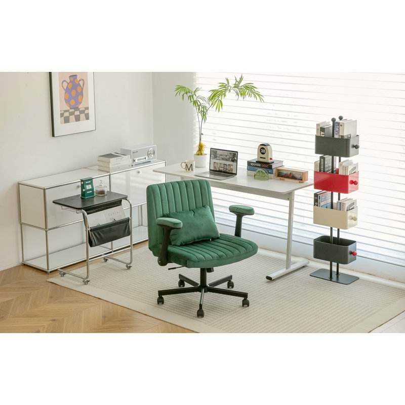 Chaise de bureau Velvet Criss Cross, Vert