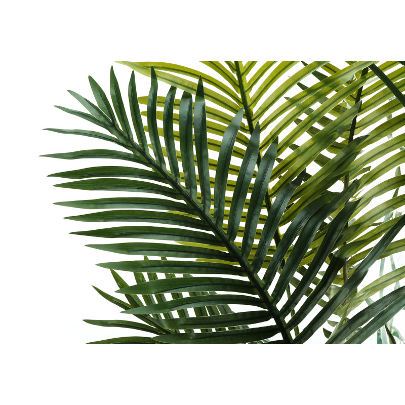 Plante artificielle, 57 po de haut, palmier, intérieur, faux, faux, plancher, verdure, pot, touche réelle, décoratif, feuilles vertes, pot