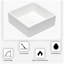 Lavabo de salle de bain vasque carrée 15X15 pouces en céramique blanche