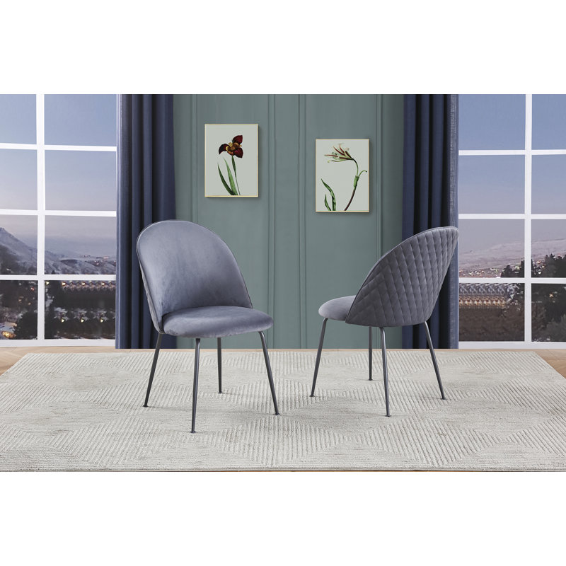 Fauteuil d'appoint en velours, Gris foncé