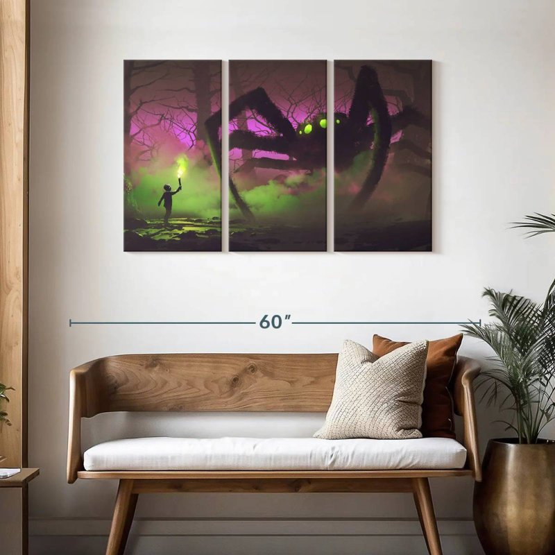 Brampt Boy And Giant Spider, 28" H x 45" W