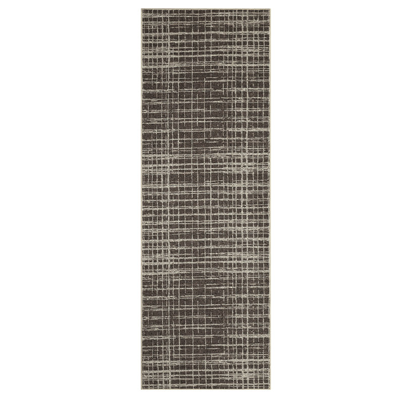 Plaid Machine Washable Rug with Rubber Backing Modern Non-Slip Carpet for Living Room, Bedroom, Dining Room, Office, Playroom, Nursery