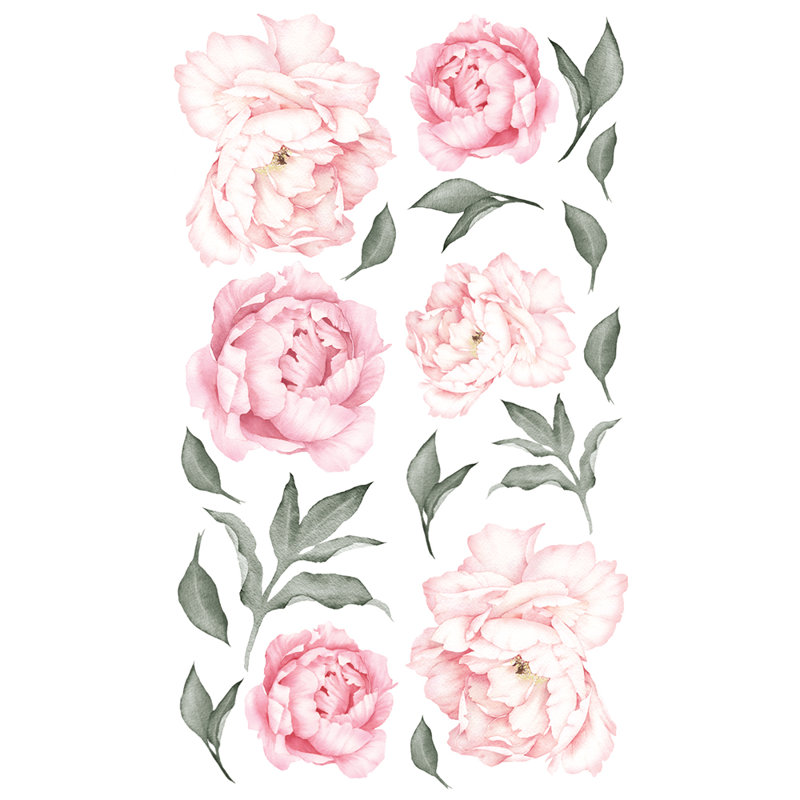 Décalcomanie murale pivoines le intemporel