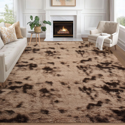 Kalindi Faux Fur Abstract Indoor Rug