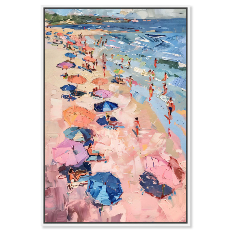 Beach Side Joys, Cadre blanc, H 16 po x l 11 po