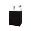 Meuble-lavabo flottant mural fini avec lavabo et porte simple, profil rectangulaire optimisant l'espace, construction en panneau de particules économisant la finition, avec une conception intégrée-1725601340