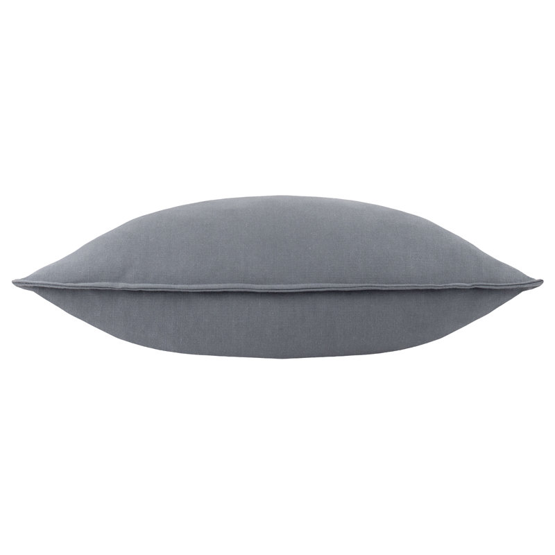 Slub Cotton Square Cushion, Blue, Pillow Cover Only - No Insert