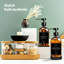 Ensemble de distributeur de savon en verre Amber - Ensemble de distributeur de savon de cuisine avec pompe en acier inoxydable - Distributeur de savon à vaisselle et de savon à main 16 oz