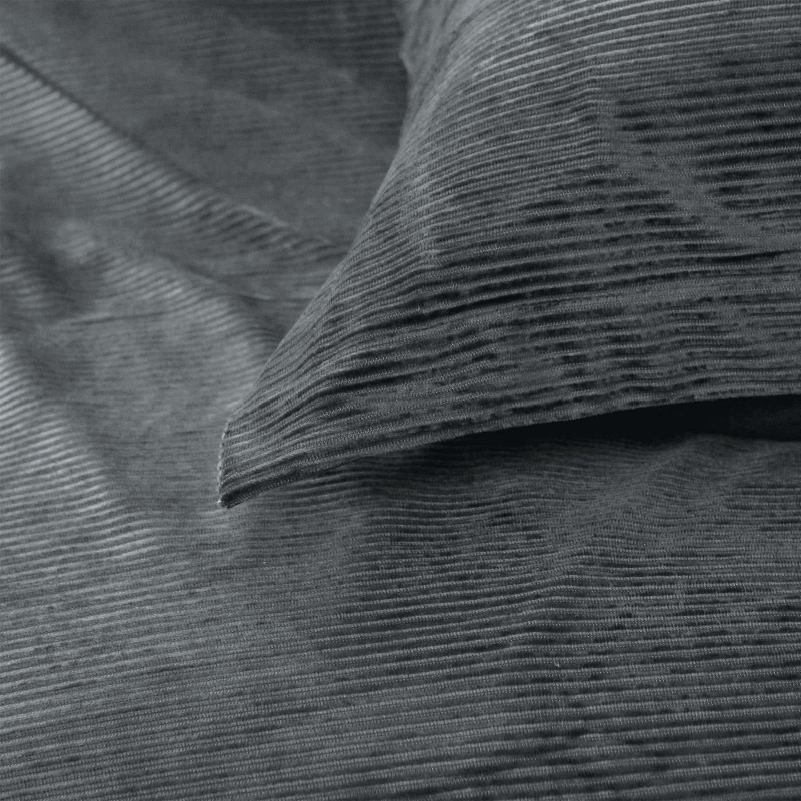 Bluford Velvet Duvet Cover Set, King Duvet Cover + 2 King Shams, Gray