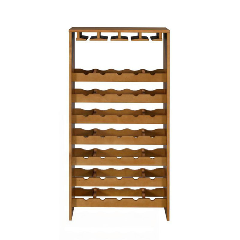 Hanzi Oak Finish Wine Rack