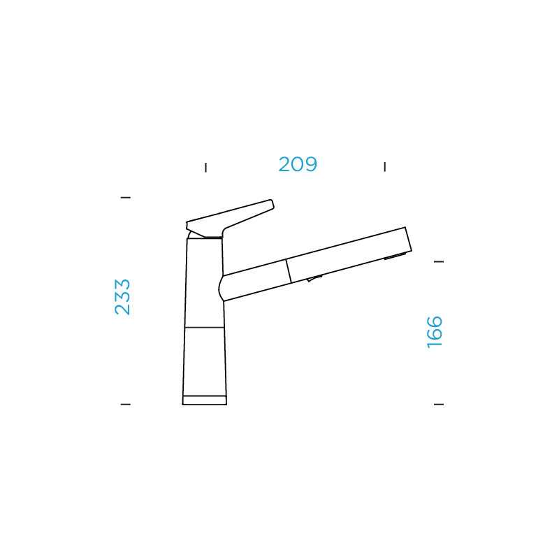 Schock Single Lever Monobloc Tap, White/Silver