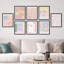 «Colorful Abstract Floral Botanical Flower Daisy Rose», impression sur papier 8 pièces-92573554-92573553