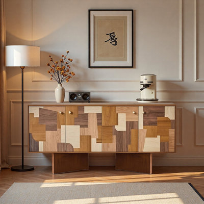 Mid ancient style storage sideboard cabinet