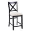 Ensemble de table de salle à manger 5 pièces à hauteur de comptoir, table carrée en bois avec 4 chaises rembourrées pour les petits espaces-156224910-156224912-156224914