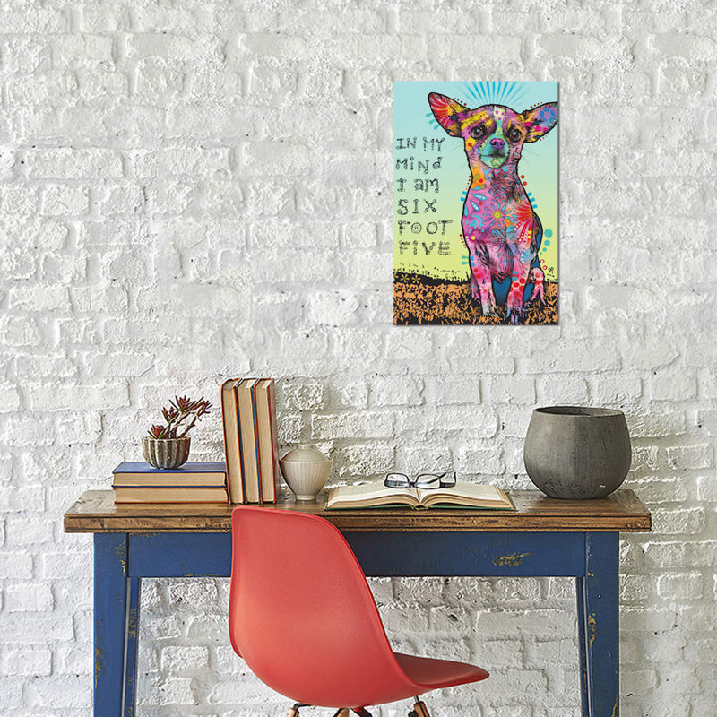 «In My Mind» par Dean Russo, impression sur toile tendue, H 48 po x l 32 po x P 1,5 po, Toile avec cadre noir, Pas de tapis