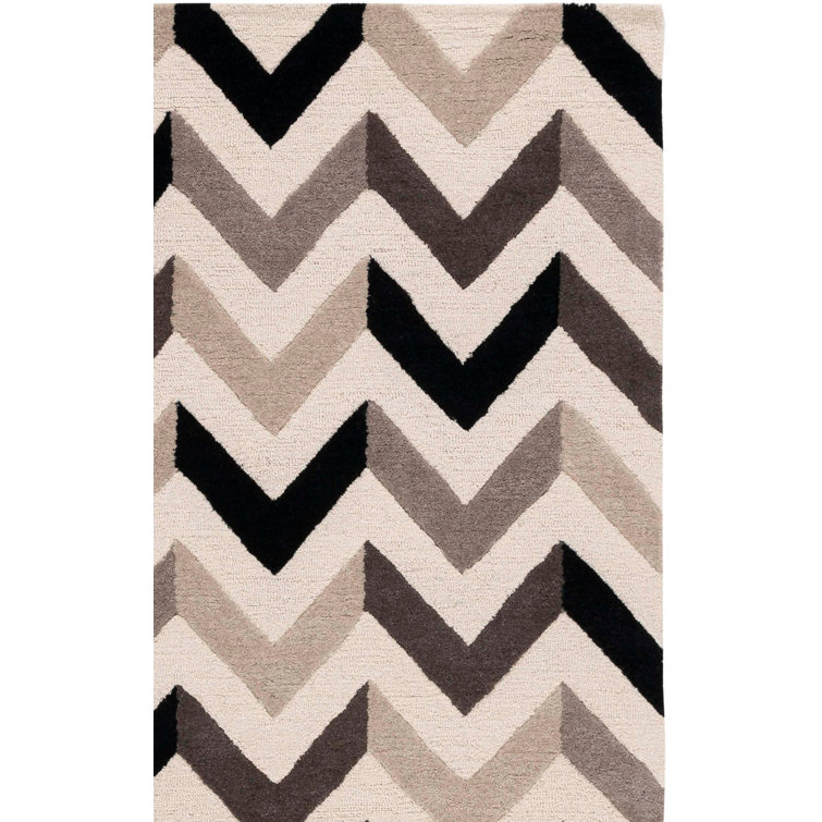 Sanyla Hand Tufted Wool Chevron Rug