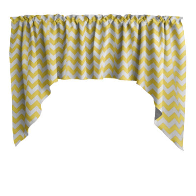 Cotton Blend Chevron Swag Window Valance