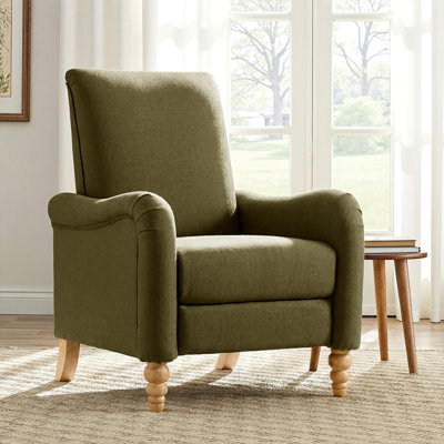 Terren Linen Striped Recliner