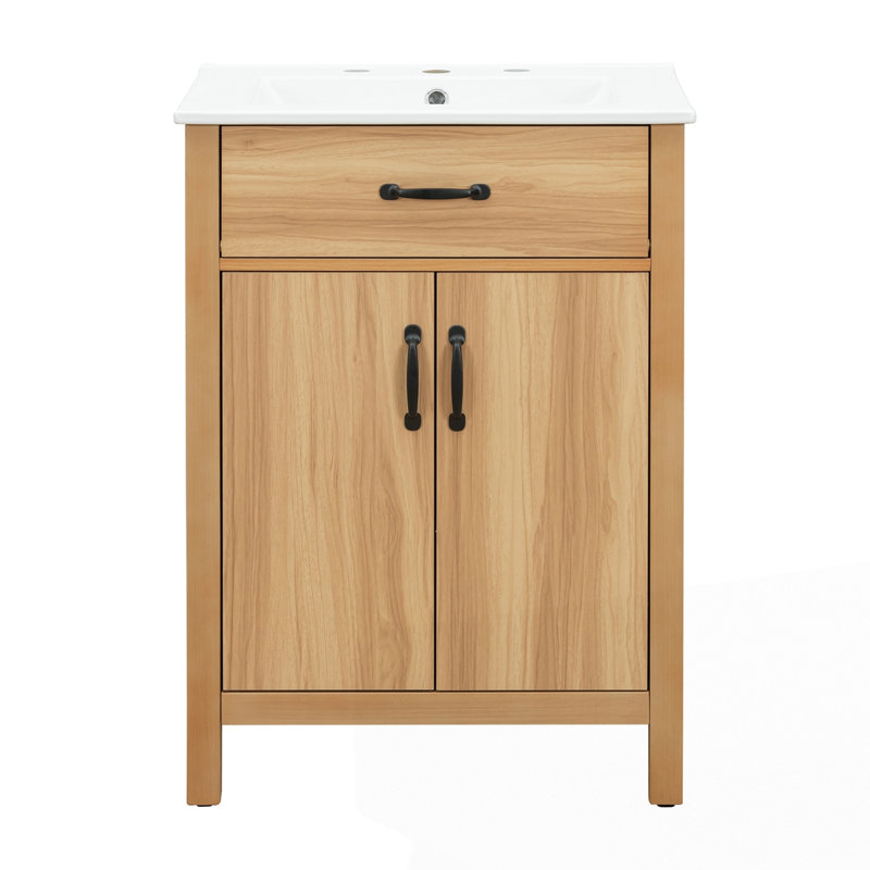 24" Bathroom Vanity with Solid Wood Frame