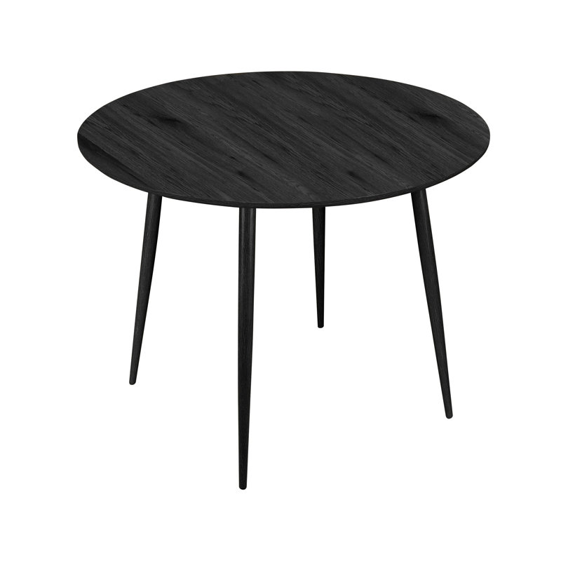 Armendariz Round Dining Table, Black