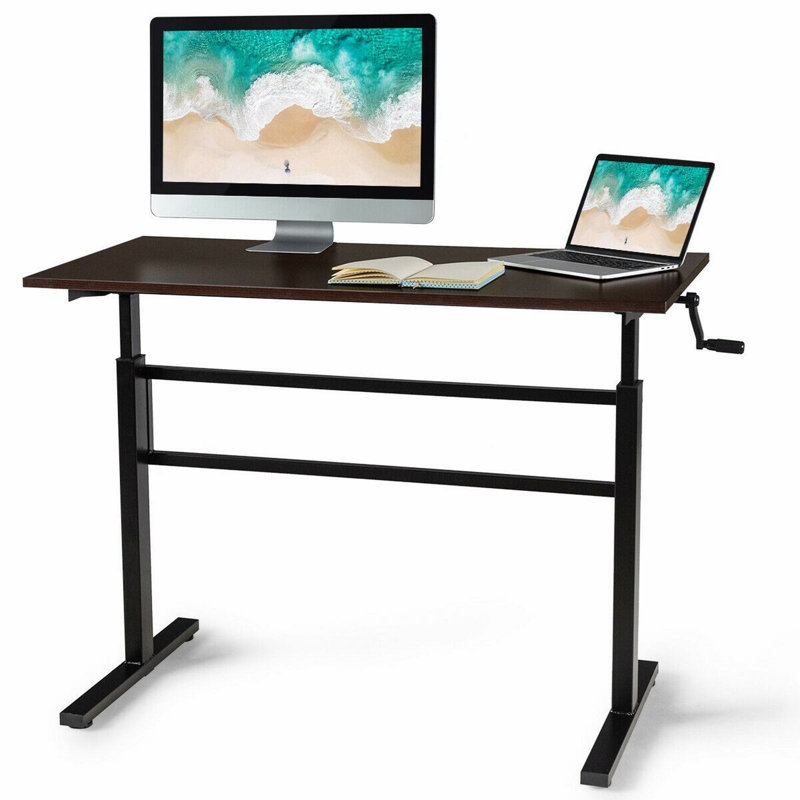 Bureau debout à hauteur ajustable Beauton, Espresso