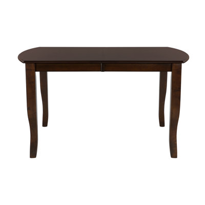 Dark Cherry Finish Simple Design 1Pc Dining Table With Separate Extension Leaf Mango Veneer Wood Dining Furniture