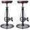 Tabouret de vélo pivotant réglable de 29 à 37 po de hauteur Rustic - ensemble de 2 tabourets de bar de style campagnard industriel