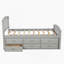 Lit plateforme avec rangement en bois massif et 6 tiroirs-313328395