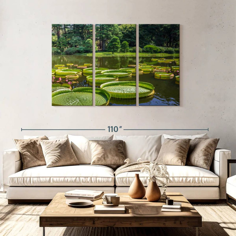 Victoria Lily Pads, 48" H x 74" W