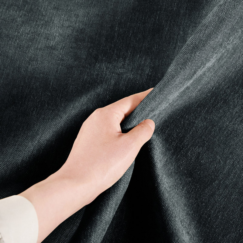 1 - Chenille gris, velours, accoudoir intégré, rangement escamotable, siège en velours caché en forme de croissant, chenille, tiroirs de rangement, accoudoir