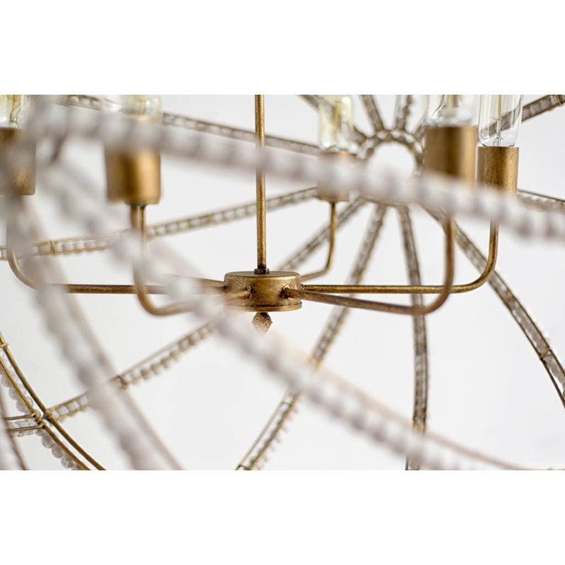 6 - Light Chandelier, White