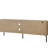 70 Inch Wide 2-Door TV Stand With Adjustable Shelf And Cable Management, Black Metal Legs And Knobs