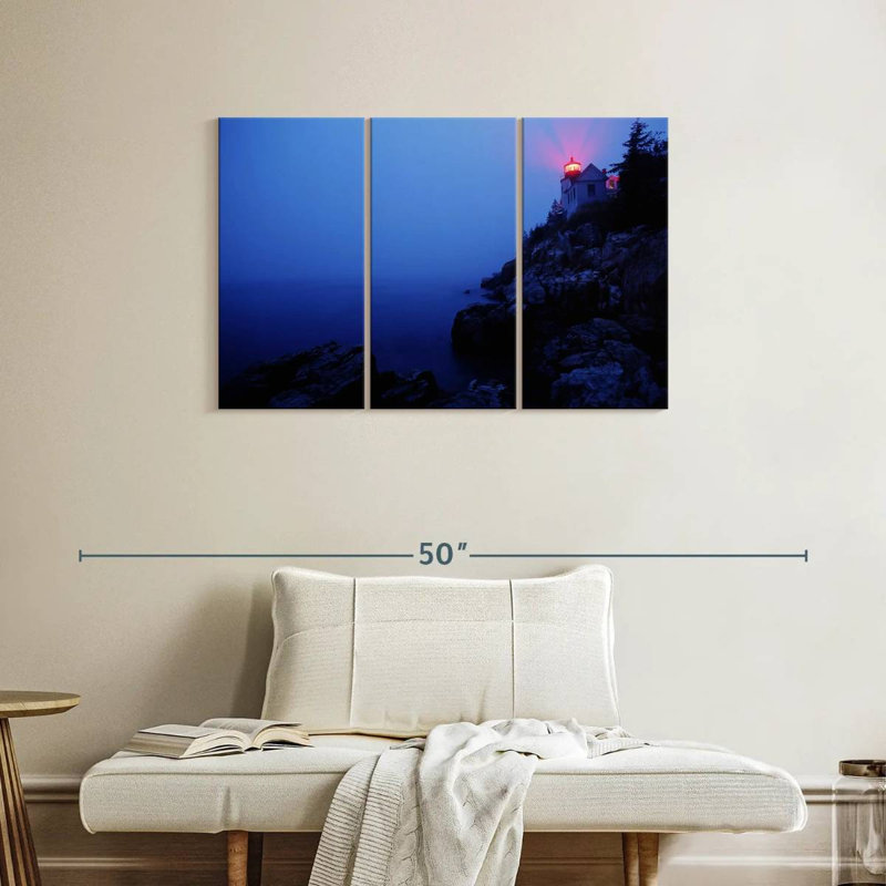 Gillard Acadia Lighthouse, 24" H x 38" W