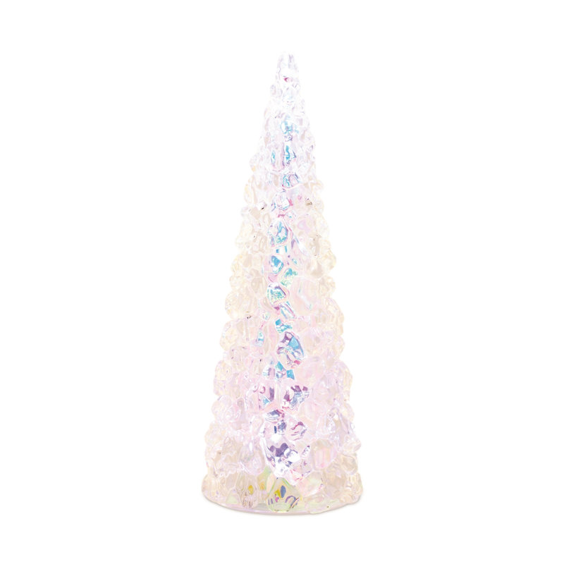 Iridescent LED Pine Tree , 13.5" H x 5" W x 5" D