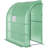 Outsunny 7' X 3' X 7' Lean To Greenhouse, Walk-In Green House, Plant Nursery With 2 Roll-Up Doors And Windows, PE Cover And 3 Wire Shelves